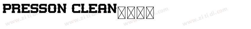 Presson Clean字体转换